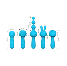 Material:Silicone +ABS Size: AV rod 99*31mm, ball head 104*45mm, heart head 181*42mm, rabbit head 130*41mm, rose head 105*41mm Weight:139g Function description: 10 frequency vibration - Vibrators