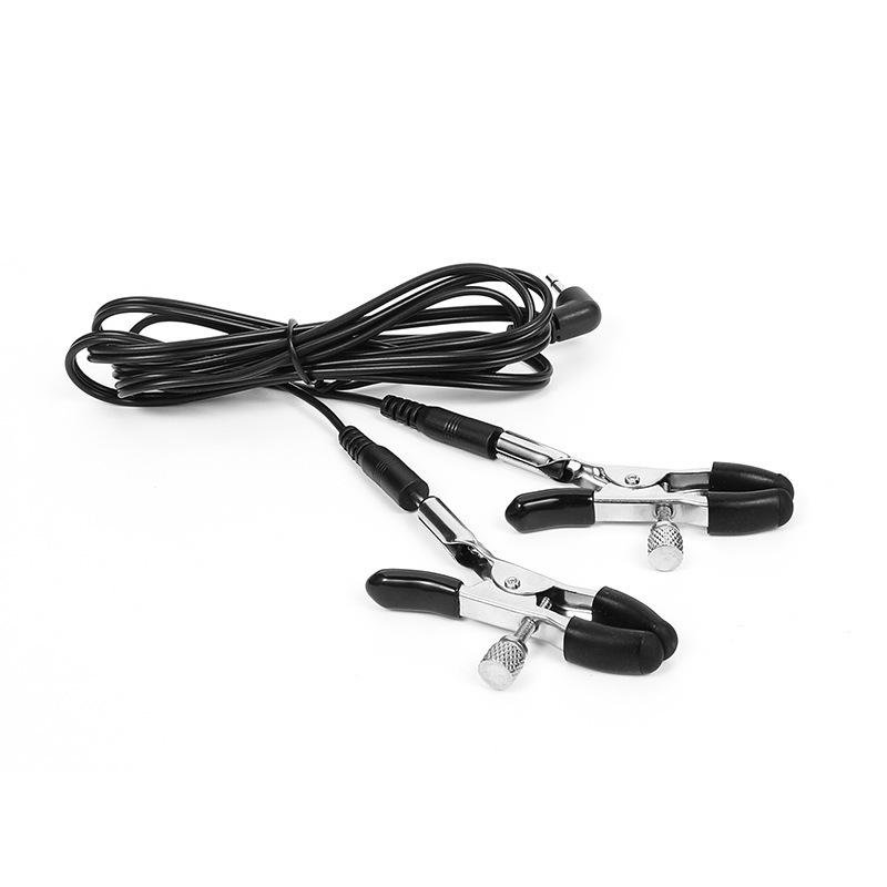 TB-E231A Nipple clamp with electro-conductive silicone touch points - Bondage restraints