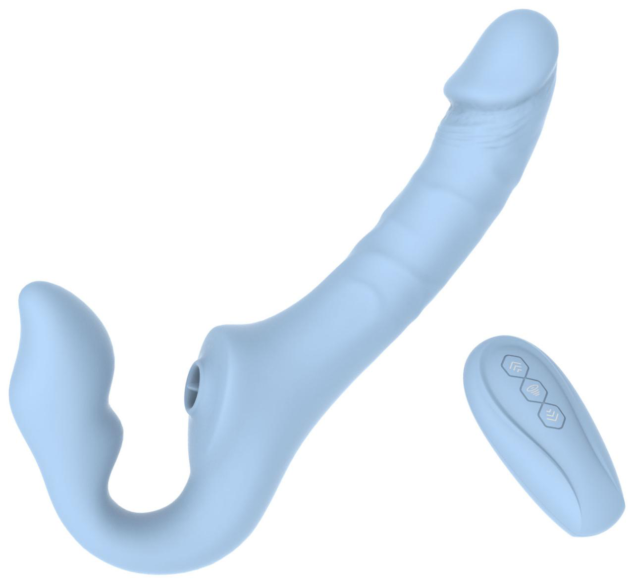 Leah Suction Licking & Vibrating Strap-less Vibrator