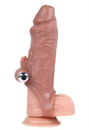 Penis Sleeve 16cm TPE with Insertable