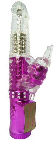 Vibrating Rotating Massager with TPE Sleeve (Rechargeable) - Rabbit