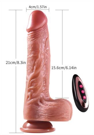 Simulation Vibrating Dildo 21cm Liquid Silicone - Realistic