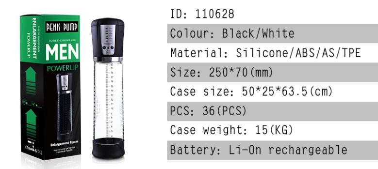 USB Rechargeable Penis Pump - Water-based