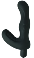 Silicone Condom for Prostate Massage with 10 Vibration Modes (Black, 155x35mm) - Prostate massagers