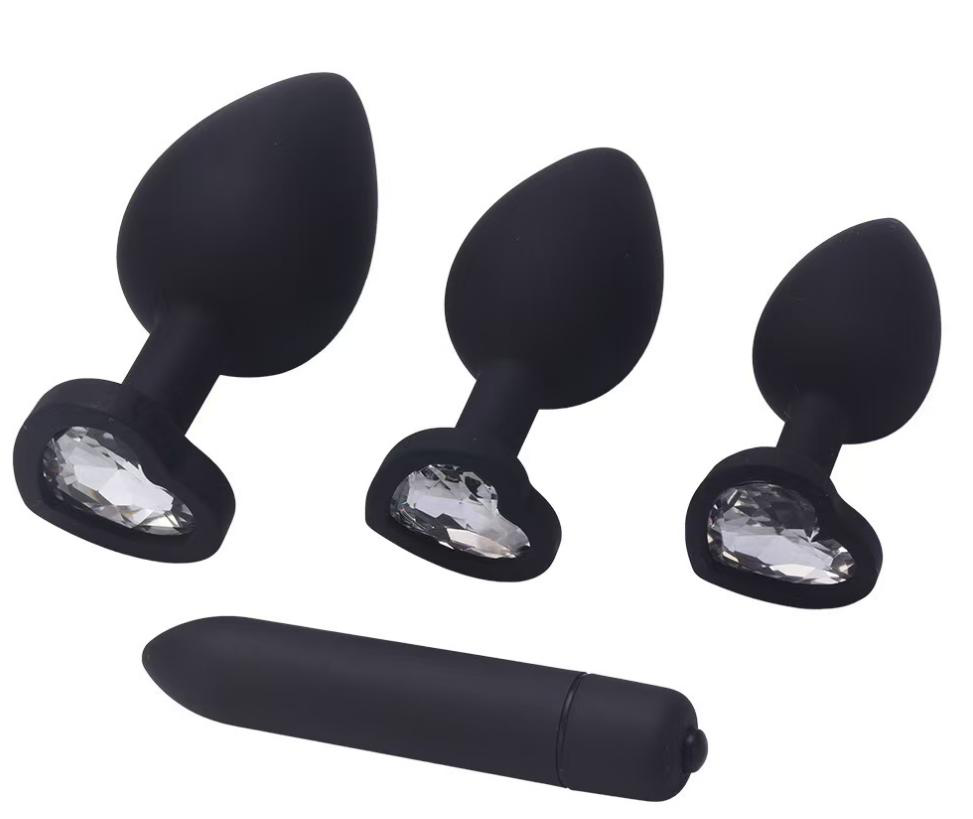 Anal Set with Bullet Vibrator - Butt Plugs