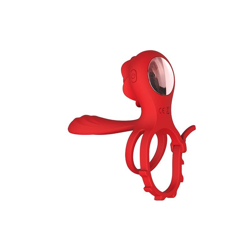 Rose Cock Ring (Dual Vibration Version) - Cock Rings