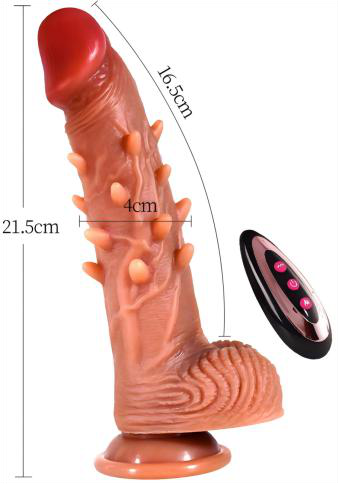 Simulation Vibrating Dildo 21.5cm Liquid Silicone - Realistic