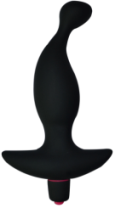 Anal Plug with 10 Vibration Modes (Black/Purple, 160x38mm) - Thrusting