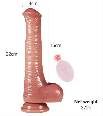 Simulation Vibrating Dildo 22cm Liquid Silicone - Realistic