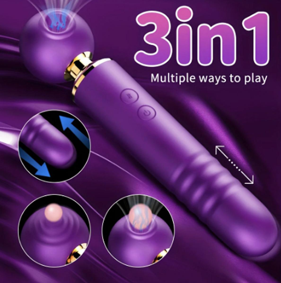 Telescopic Sucking Thrusting Vibrator