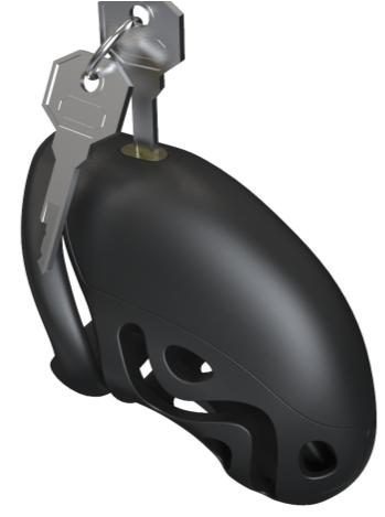 ABS Chastity Cage with Lock Rings
