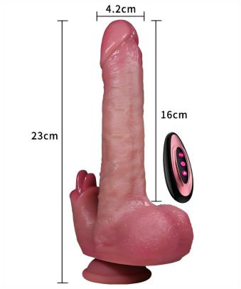 Simulation Vibrating Dildo 23cm Liquid Silicone - Realistic