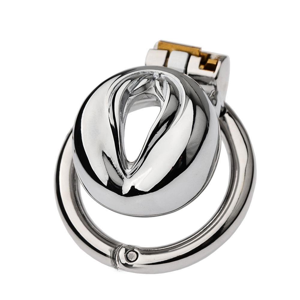 TB-B159C Sissy Chastity Cage With Vaginal Openning and Opennable Base Ring - Bondage restraints