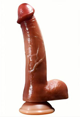 Simulation Vibrating Dildo 22cm Liquid Silicone - Realistic