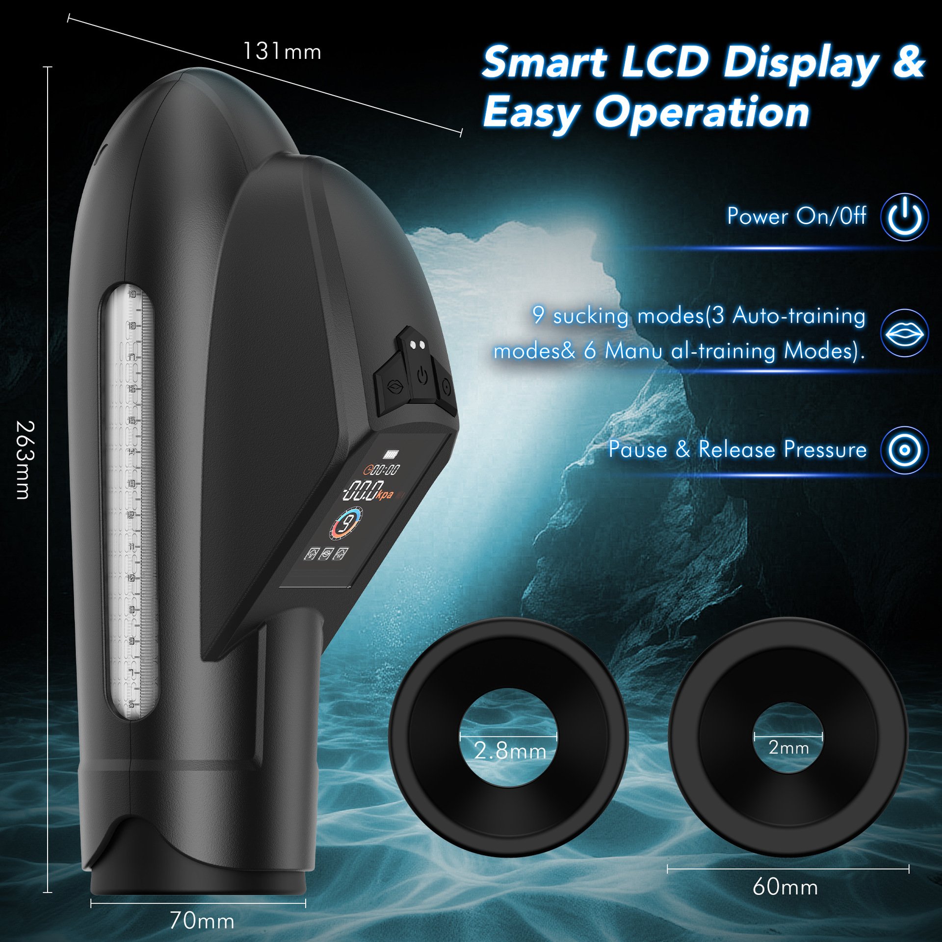 Waterproof Electric Erection Aid with Screen Display