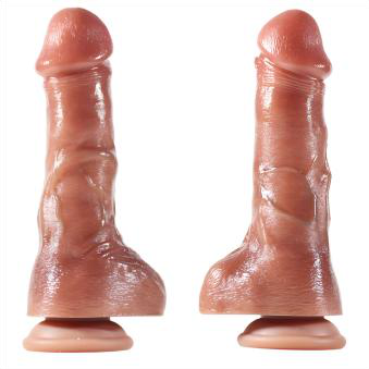 Simulation Vibrating Dildo 21.3cm Liquid Silicone - Realistic