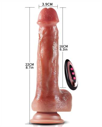 Simulation Vibrating Dildo 22cm Liquid Silicone - Realistic