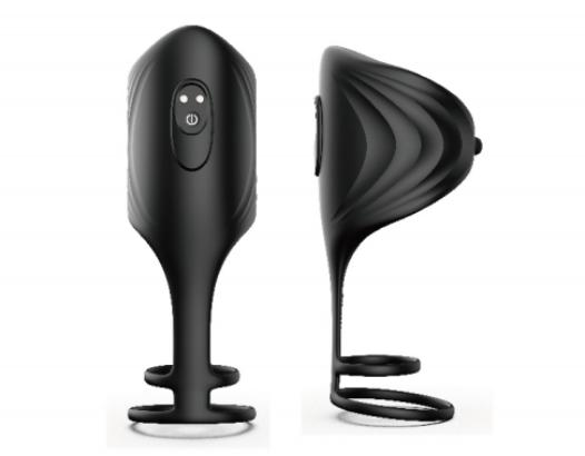 Prostate Stimulator & Cock Ring 15.5x7x5.5cm Silicone