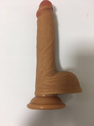 Manual 2-Layer Silicone Massager (3.7x22cm) - Realistic