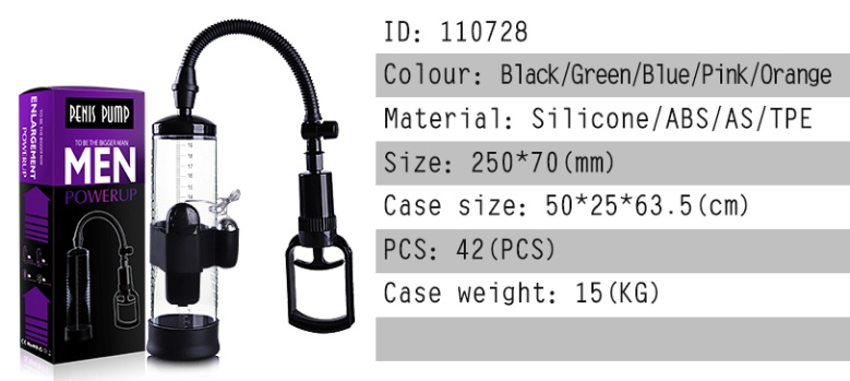 Manual Penis Pump with Vibrator - Water-based