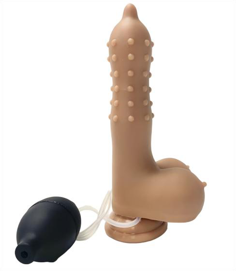 21.5cm Liquid Silicone Dildo with Ejaculation Effect - Realistic