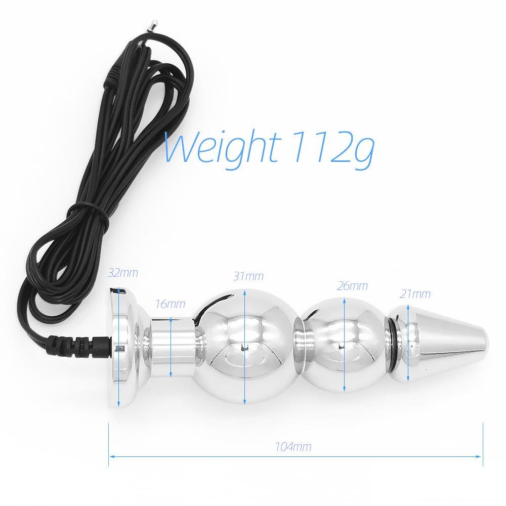 TB-E255-1 electro-conductive stainles steel anal plug - Butt Plugs