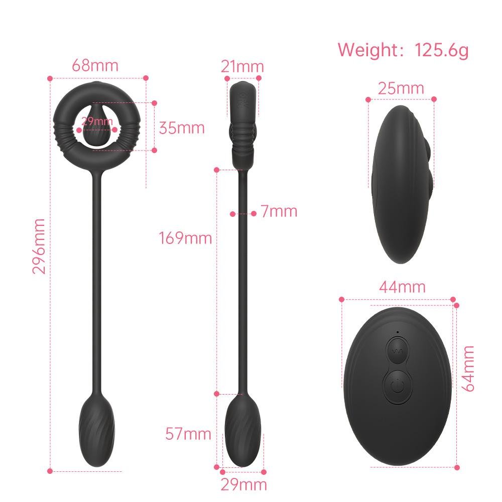 TB-A333 VibeSync Duo Vibrating Penis Ring With Vibrating Anal Bullet With Wireless Control