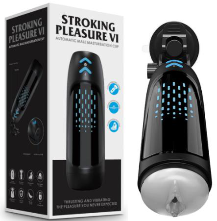 Hands-free Masturbator with 5 Thrusting 5 Vibrating - Masturbators