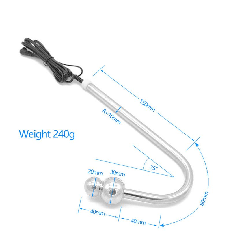 TB-E240 Anal hook with electro-cable - Butt Plugs