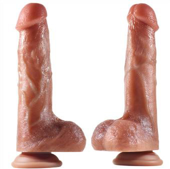 Simulation Vibrating Dildo 21.5cm Liquid Silicone