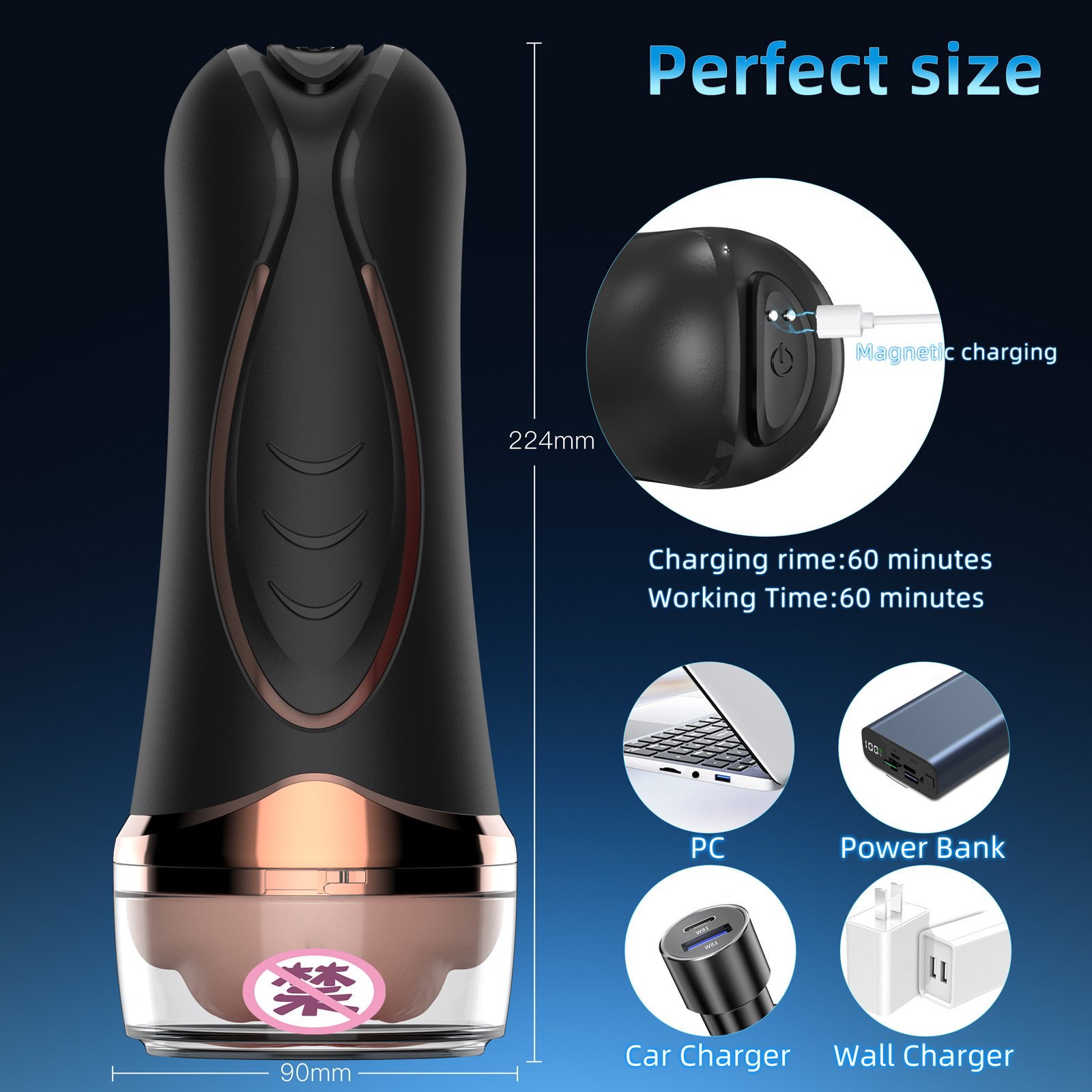 Squeeze-Activated Waterproof Vibrating Masturbator