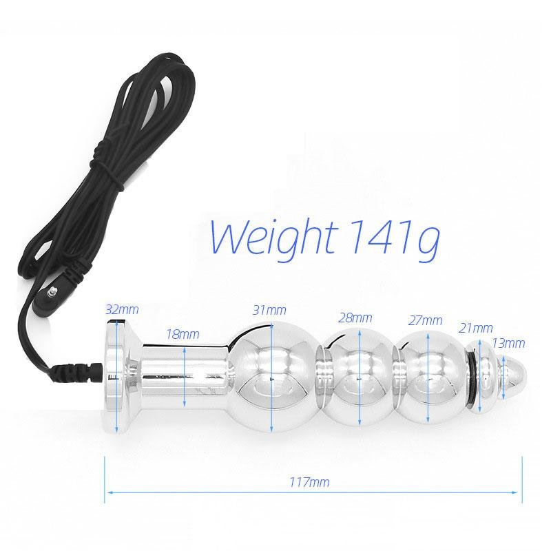 TB-E257-1 electro-conductive stainles steel anal plug - Butt Plugs