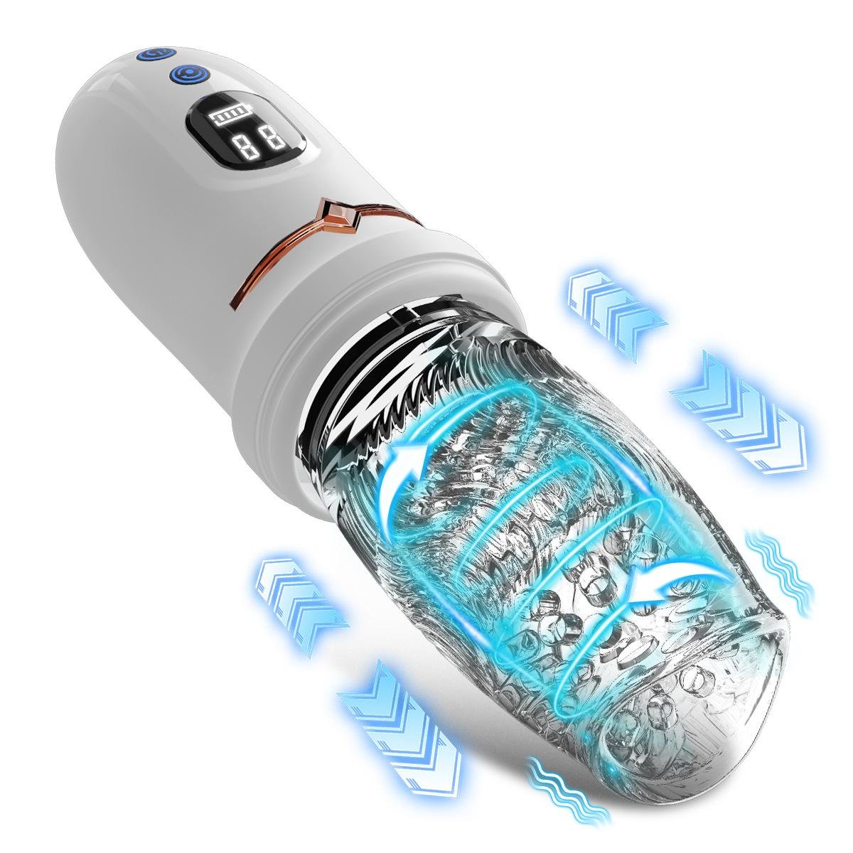 TB-3145 Vibrating Sucking and Heating Male Masturbator - Masturbators