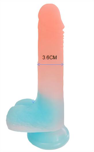 18.3cm Liquid Silicone Dildo Luminous Edition
