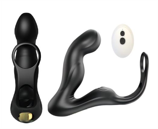 Prostate Stimulator & Cock Ring 15x13x4cm Silicone