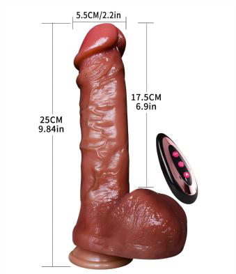 Simulation Vibrating Dildo 25cm Liquid Silicone - Realistic