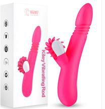 Kiley Telescopic Vibrating Vibrator with Heating and Tongue - Vibrators