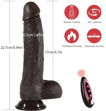 Simulation Vibrating Dildo 22cm Liquid Silicone