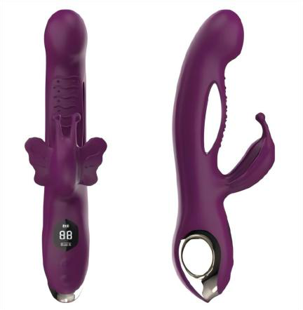 Dual-Motor Silicone Vibrator with LCD Screen 240mm