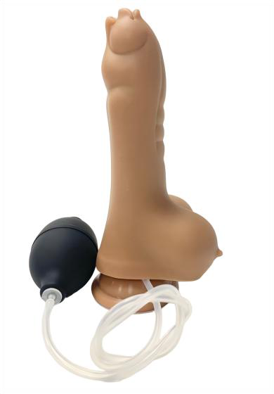 19.5cm Liquid Silicone Dildo with Ejaculation Effect