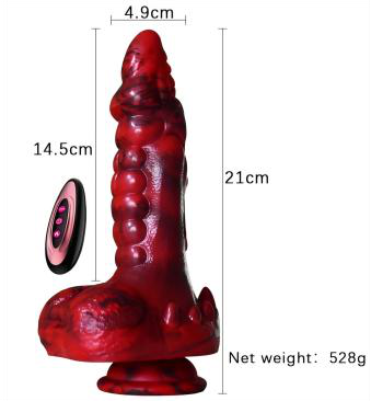 Simulation Vibrating Dildo 21cm Liquid Silicone