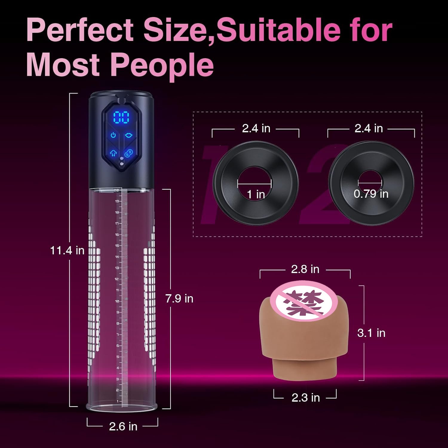 Digital Display Penis Raiser (Waterproof)
