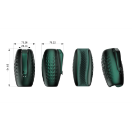 Material: 0° Liquid silicone Size: 134*76mm Weight: 367g Function description:10 frequency vibration，Inside 0° silicone, outside 25° silicone Charging mode: magnetic charging - Pocket