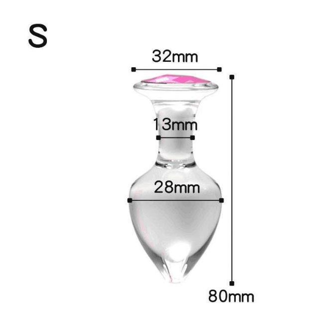 TB-A275A Small Transparent Glass Butt Plug - Butt Plugs