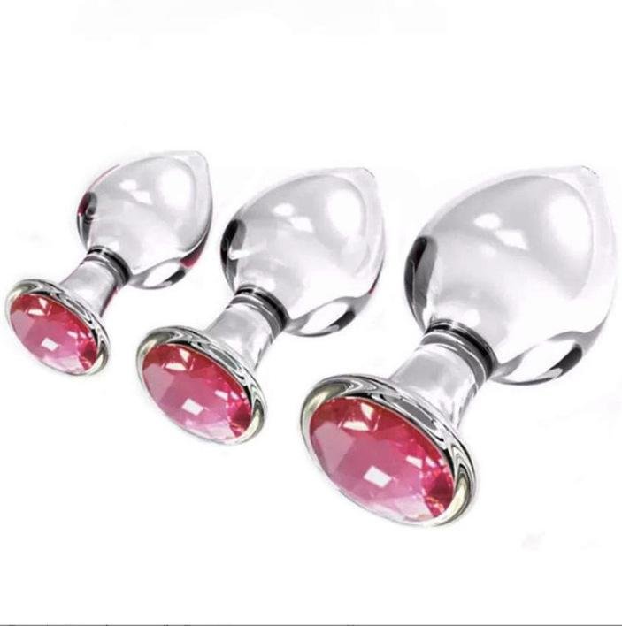 TB-A275A Small Transparent Glass Butt Plug