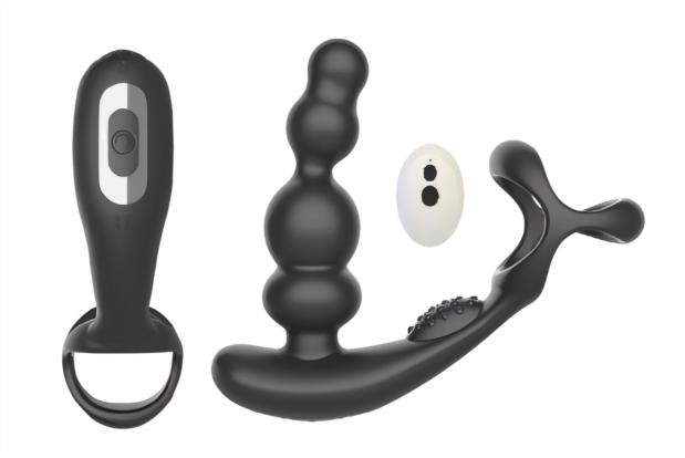 Prostate Stimulator & Cock Ring 14.9x13.2x10.7cm Silicone - Prostate massagers