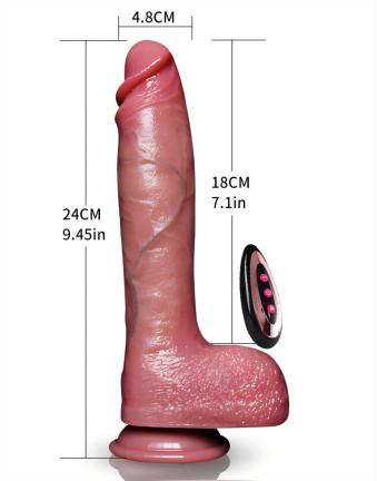Simulation Vibrating Dildo 24cm Liquid Silicone - Realistic