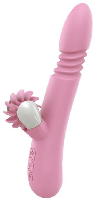 Arya Telescopic Rotation Tongue Vibrator - Rabbit