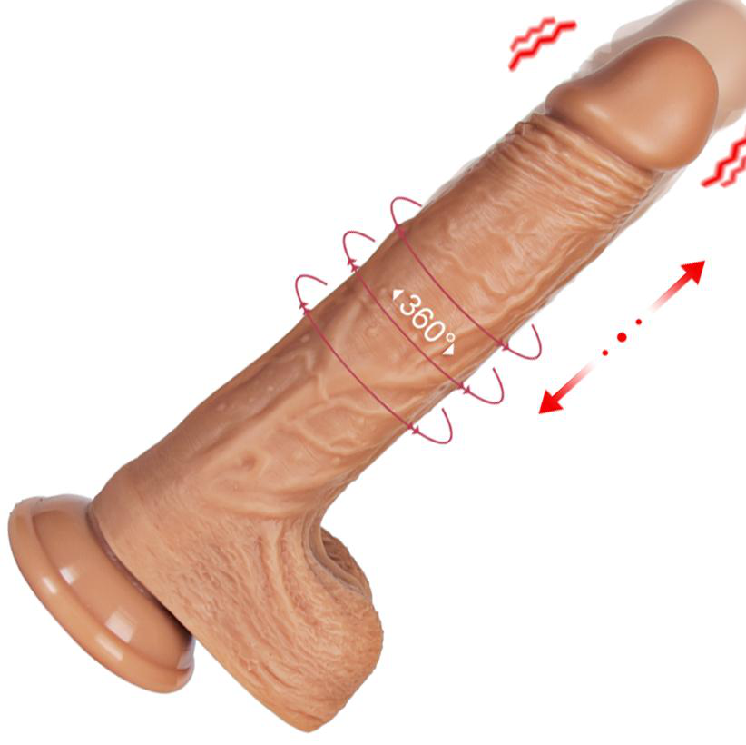 Telescopic Swing Vibrator with Heating - Realistic