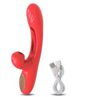 Sucking Vibrator with 10 Vibration, 10 Patting, and 10 Sucking Modes - Suction